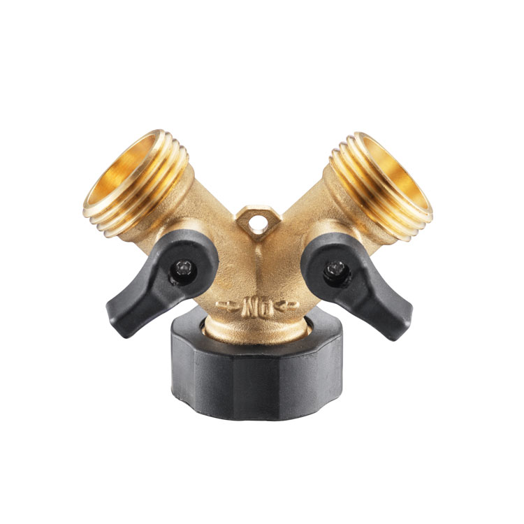 WRL10001 2Way Brass Tap（Tap Adaptor for Garden with Thread Tape）