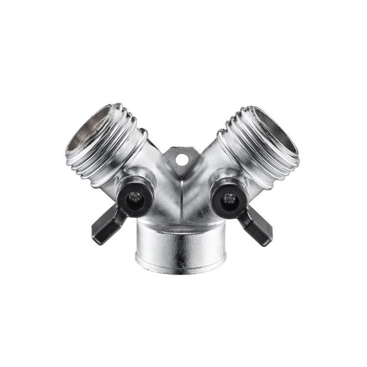 WRL10002 2Way Brass Tap（Tap Adaptor for Garden with Thread Tape）