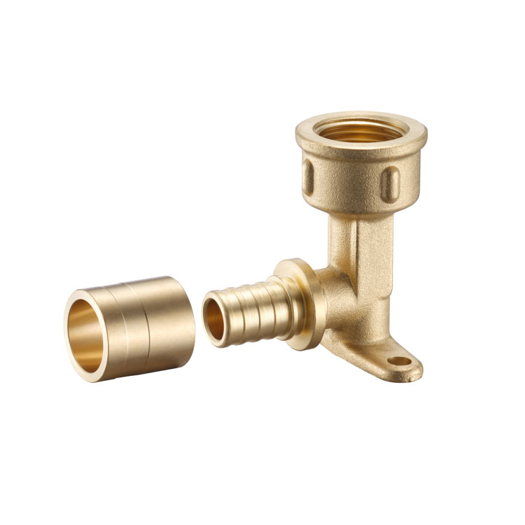 WRL6112 Brass Slide Female Lugged Elbow